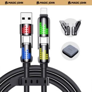 MAGIC JOHN-4-in-1-Ladekabel. superschnell. 240 W. mit RGB-Licht